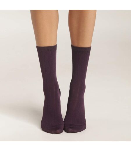 Mi-chaussettes effet satiné Mode