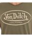 T-shirt homme en jersey col V rouloté imprimé devant Ron Vondutch-2