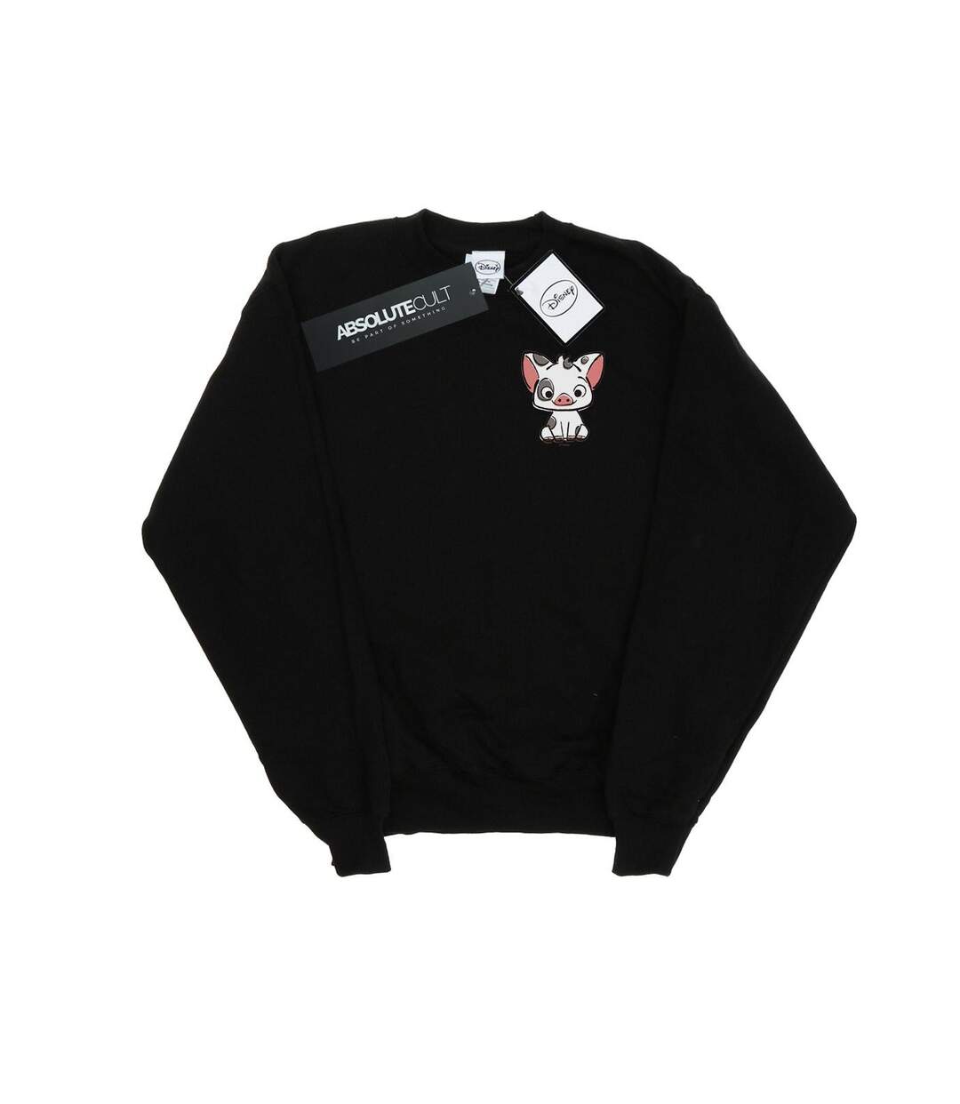Disney Moana Pua The Pig Breast Sweatshirt imprimé Womens/Ladies (Noir) - UTBI29510-1