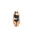 Maillot De Bain 1 Pièce Motif/style Blocs De Couleurs Femme Noir Zoggs-1