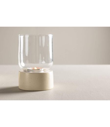 Lanterne en Verre Vica 12cm Beige