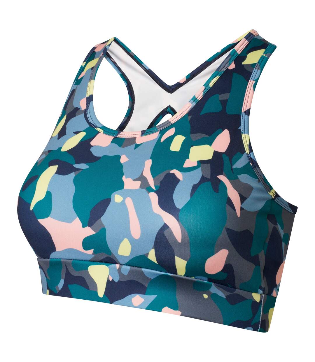 Brassière de sport fleur east edit swift femme bleu sarcelle Dare 2B