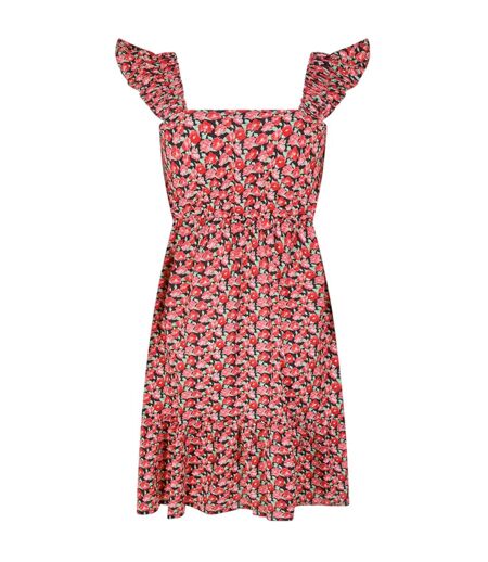 Robe Courte Motif/style Floral Femme Rouge AX Paris