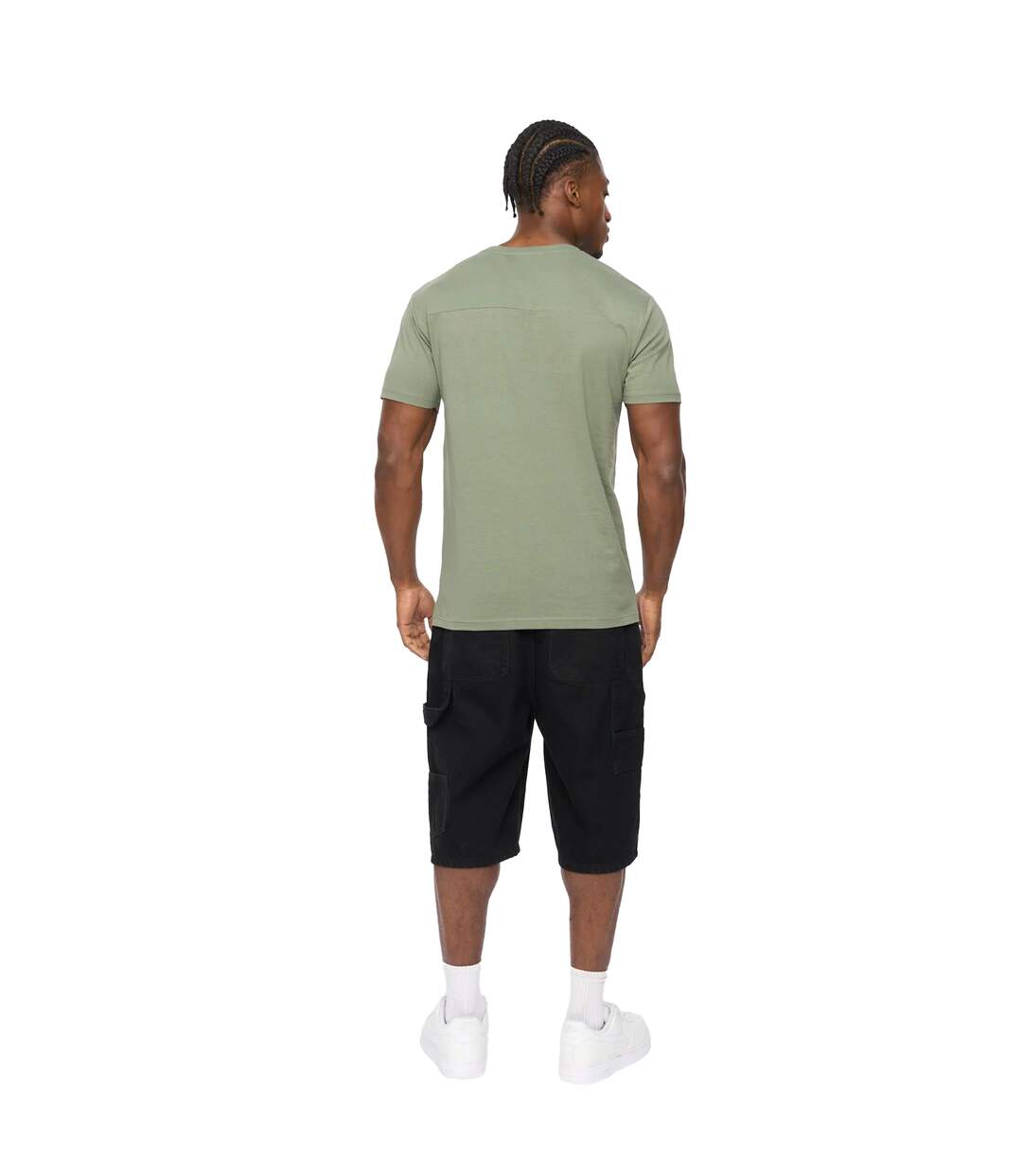 Mens Portville Everyday T-shirt Olive Crosshatch-3