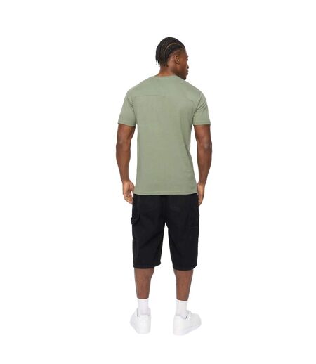 Mens Portville Everyday T-shirt Olive Crosshatch