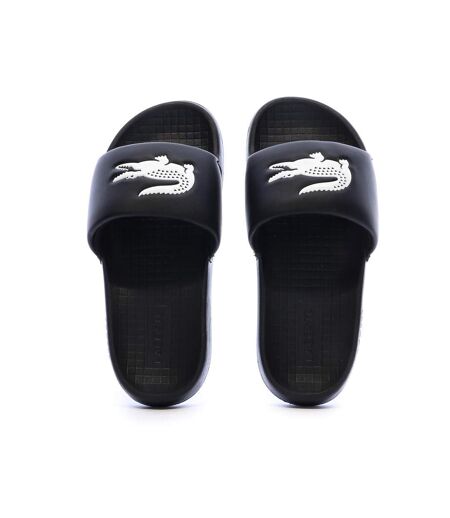 Claquettes noir femme lacoste serve slide 1.0