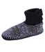 Isotoner Chaussettes d'intérieur femme maille jacquard, picots antidérapants-1