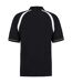 Oak hill mens short sleeve polo shirt black/white Kustom Kit