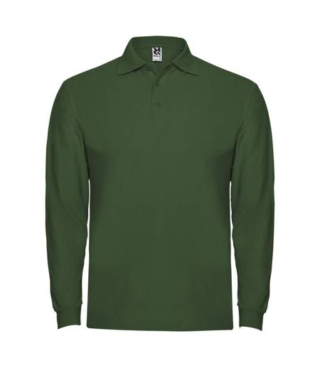 Roly Mens Estrella Long-Sleeved Polo Shirt (Bottle Green)