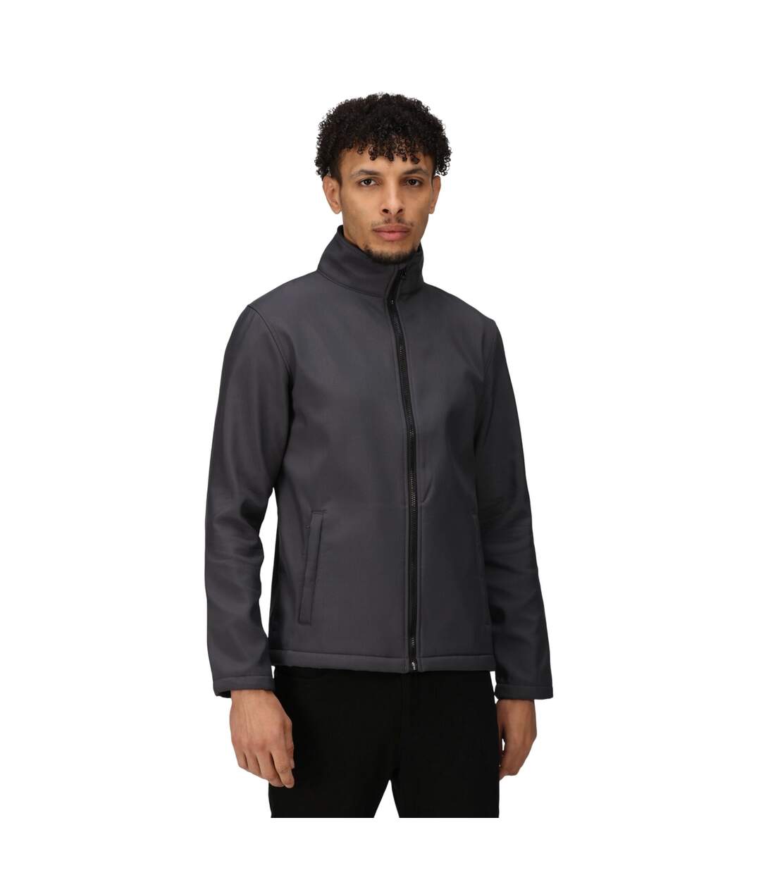Veste Softshell Ablaze Printable Homme Gris Phoque Noir Regatta-1