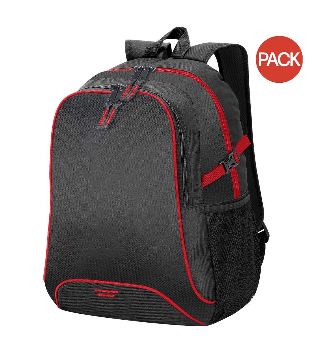 Shugon Osaka Basic Backpack / Rucksack Bag (30 Liter) (Pack of 2) (Black/Red) (One Size) - UTBC4179