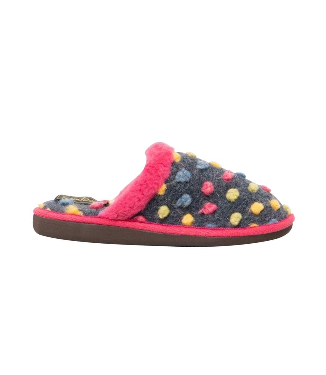 Sleepers Womens/Ladies Donna Mule Slippers (Fuchsia/Multi) - UTDF499-2