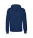 Adults unisex classic hooded sweatshirt navy Fruit of the Loom