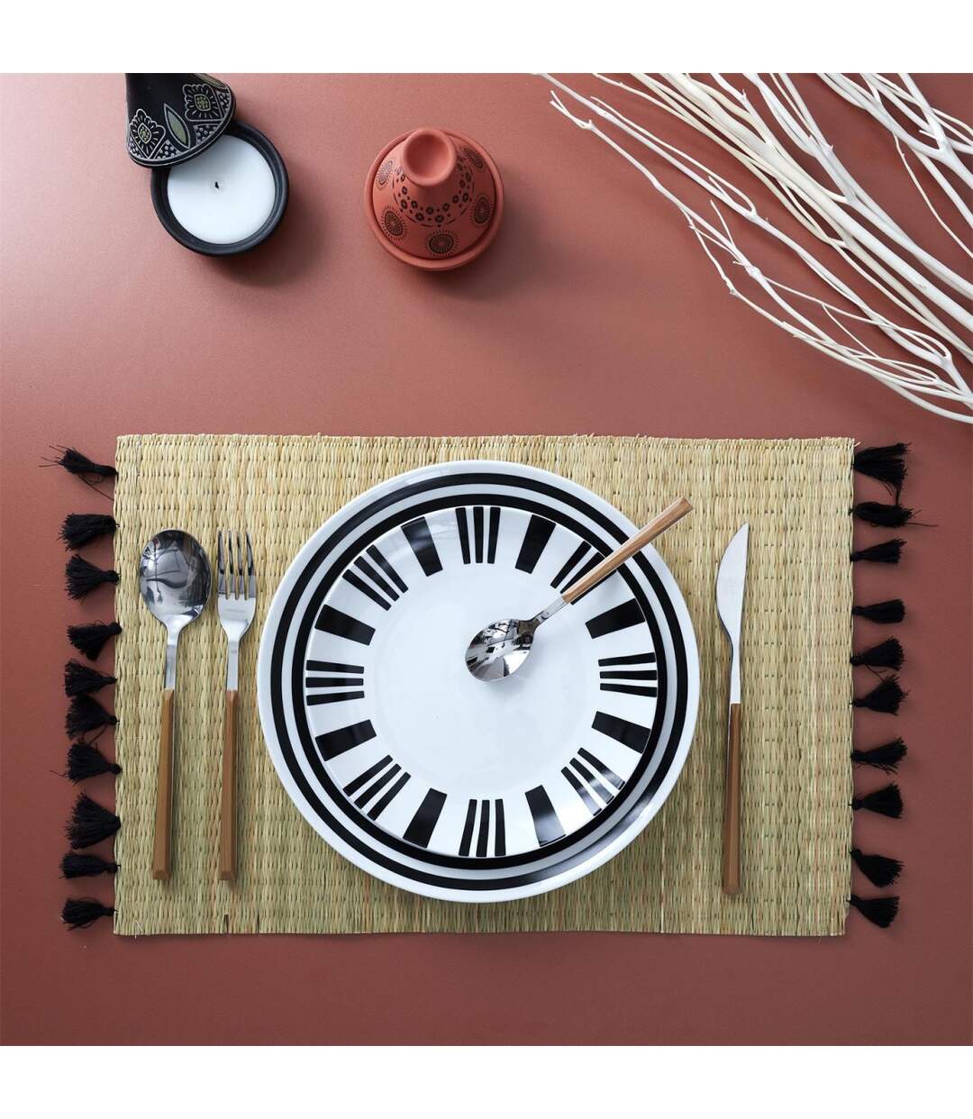 Set de Table Déco Pompons 30x45cm Naturel-2