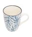 Lot de 6 Mugs en Porcelaine Umami Feuille 31cl Bleu-2