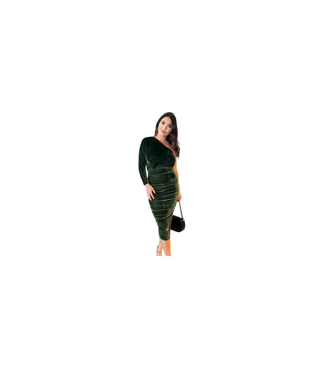 Robe Mi-longue Femme Vert AX Paris-1