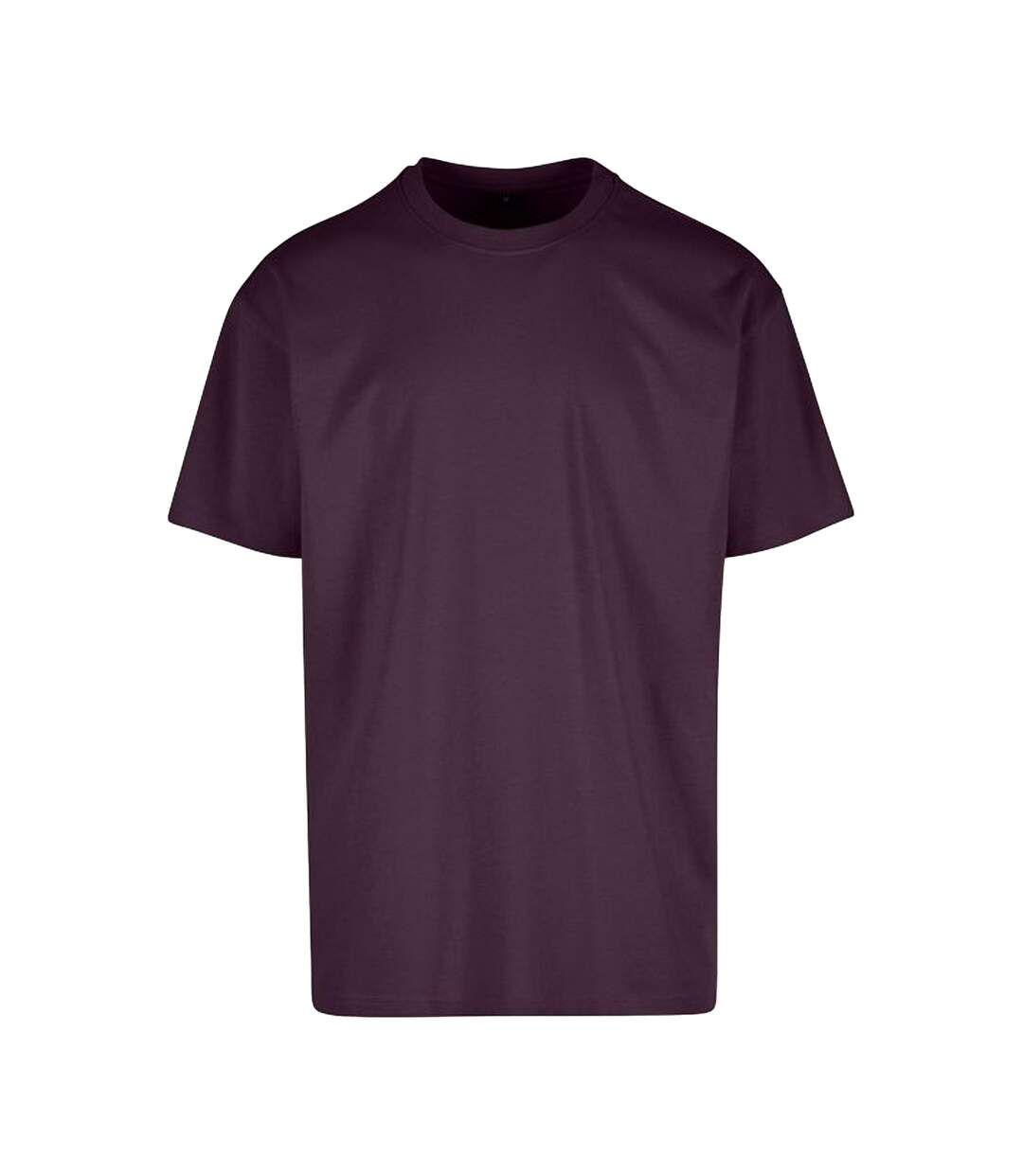 Unisex adults heavy oversized tee plum purple Build Your Brand-1