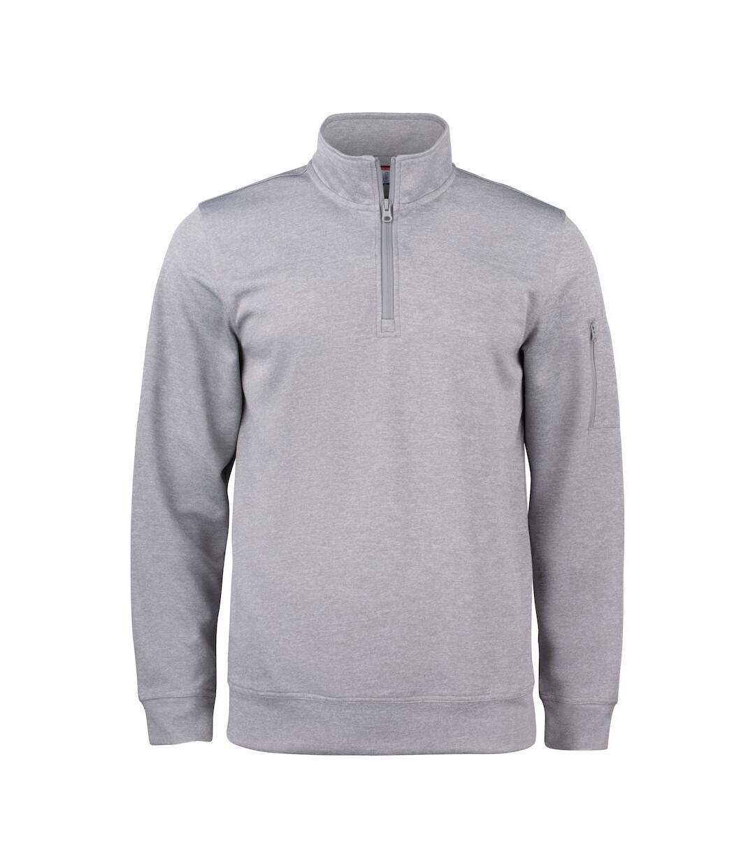 Unisex adult basic active quarter zip sweatshirt grey melange Clique