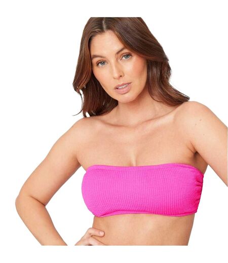Haut De Maillot De Bain Motif/style Texturé Femme Rose Vif Be You