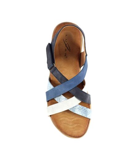 Sandales cayman femme bleu Lunar