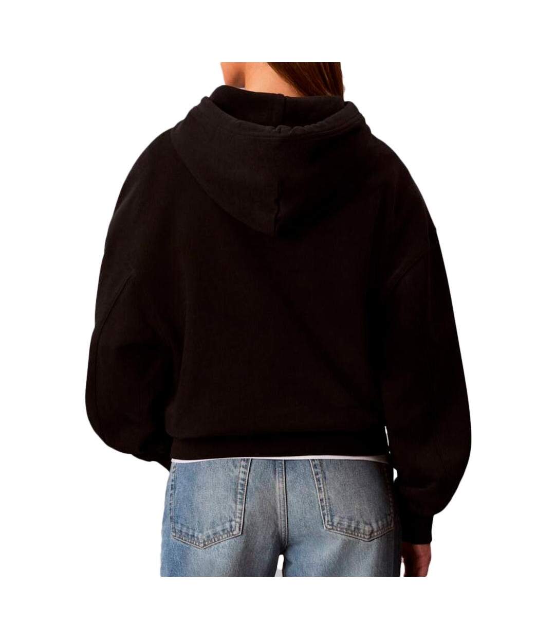 Sweat à capuche noir calvin klein jeans french-2