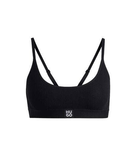 Womens/ladies Logo Modal Stretch Bralette Black Hugo