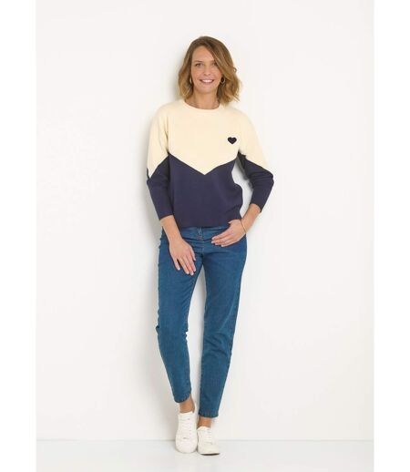 Pull chaud effet graphique détail c¿ur