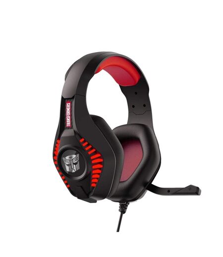 Transformers - Casque de jeu PRO G5 (Noir / Rouge) (Taille unique) - UTOH129