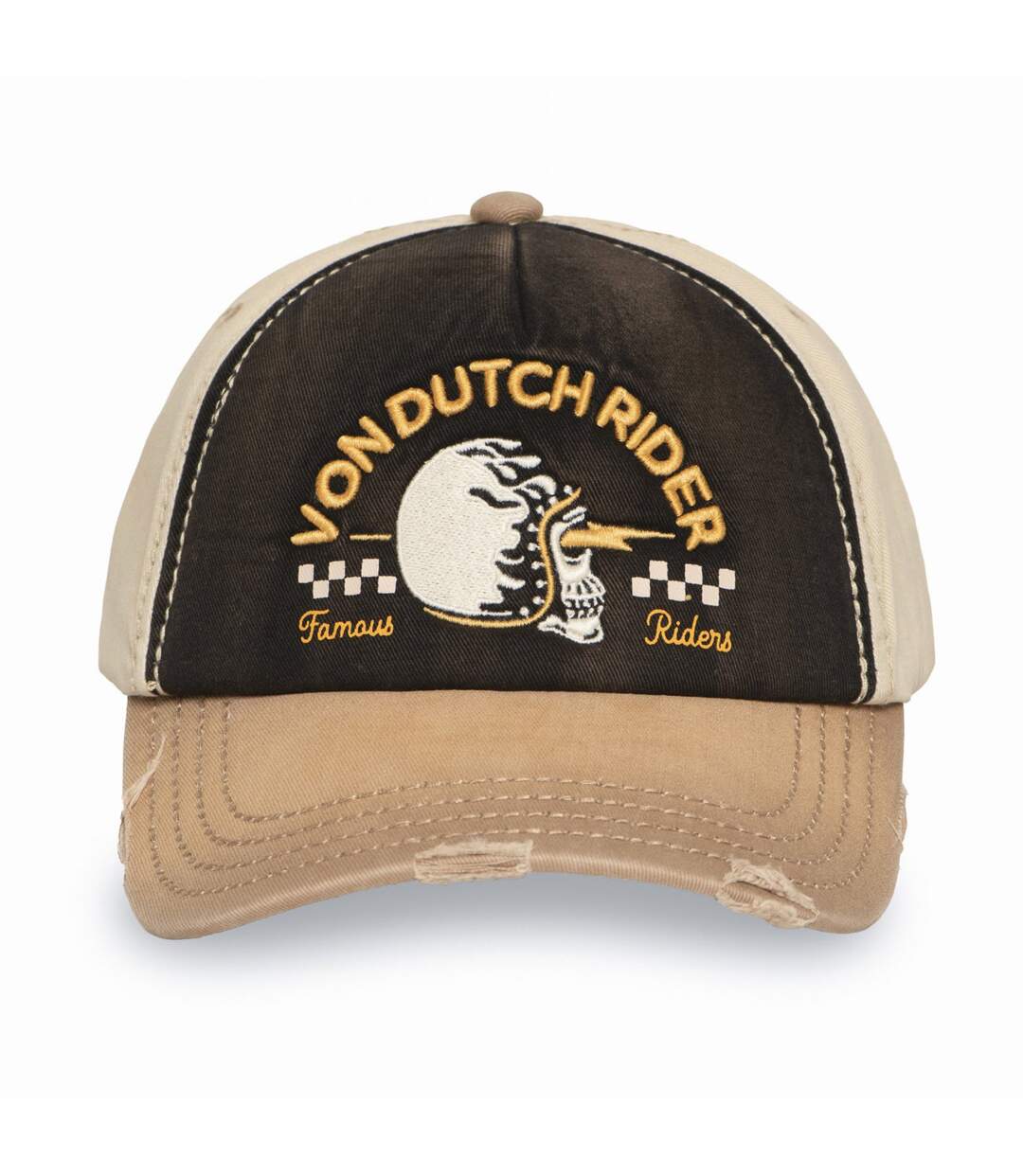 Casquette trucker avec filet adulte effet usé et broderie Xavier Vondutch-2