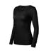Womens/ladies Premium Rise Merino Wool Long-sleeved T-shirt Black Malfini-3