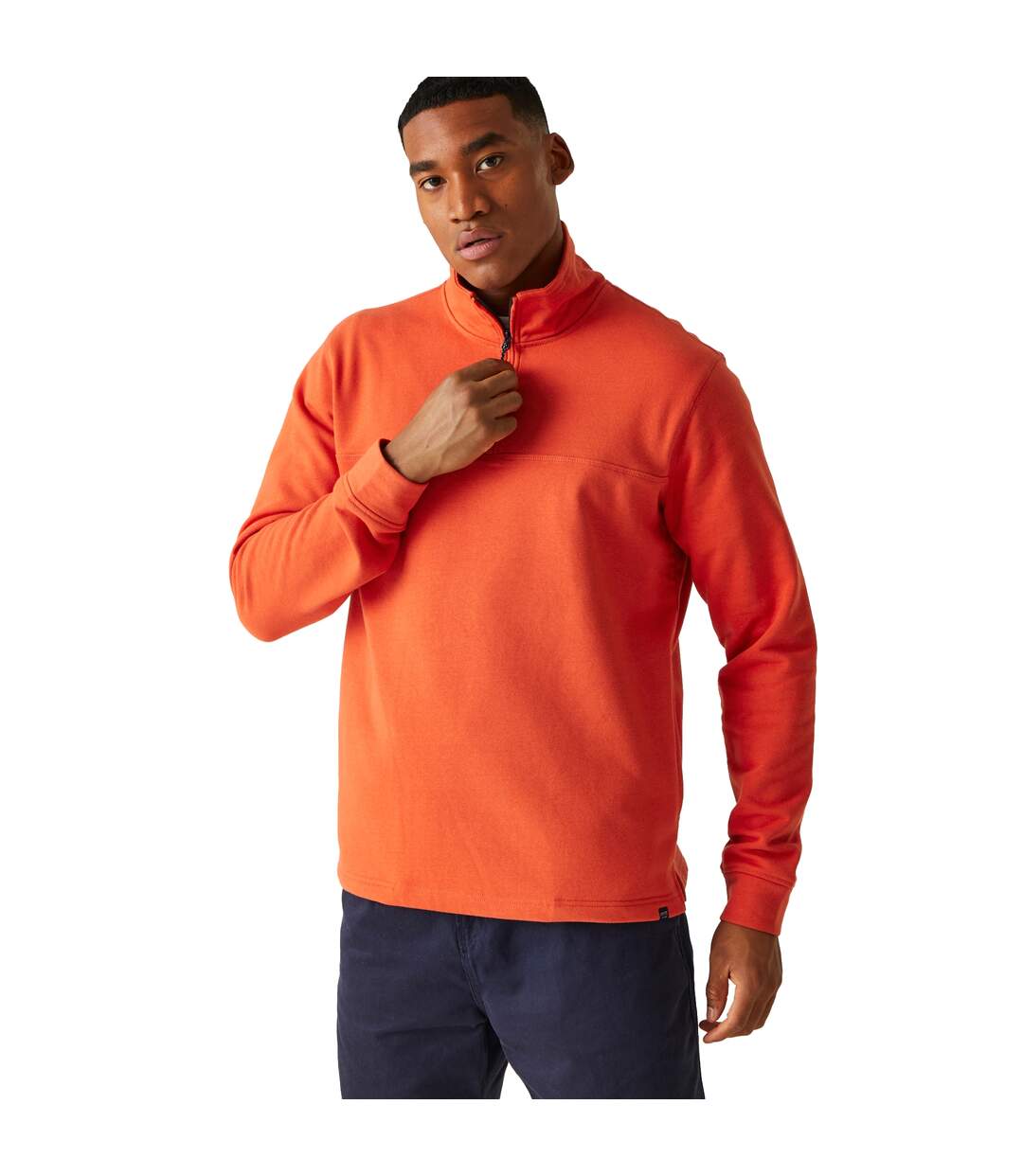 Mens Agilno Half Zip Fleece Top Rusty Orange Regatta-1