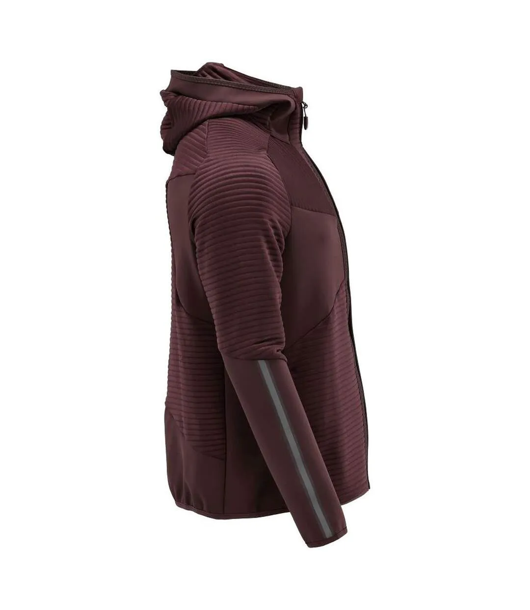 Mens Customised Hooded Fleece Jacket Bordeaux Mascot-3