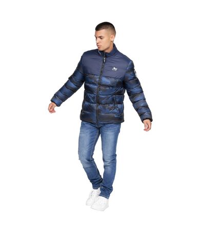 Mens Carlito Camo Oversized Padded Jacket Navy Born Rich