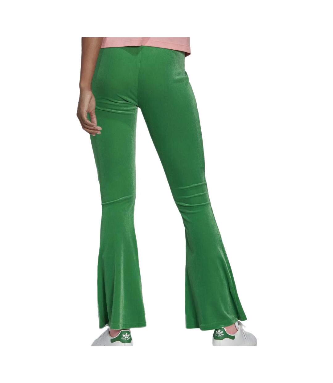 Legging Velours Vert  Femme Adidas Flared - 38-2