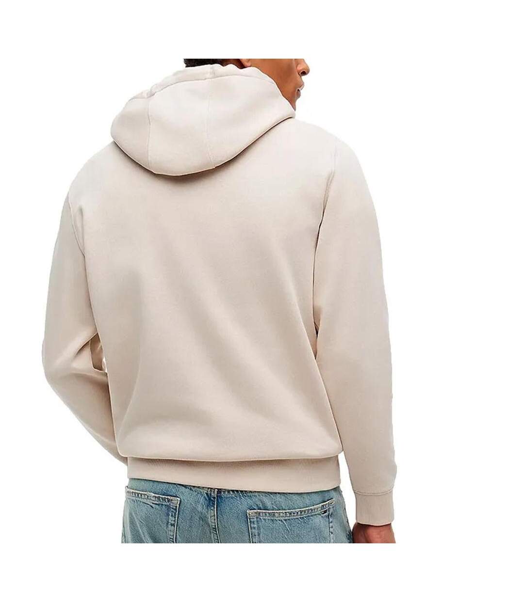 Sweat beige clair homme tommy hilfiger tjm reg s flag-2