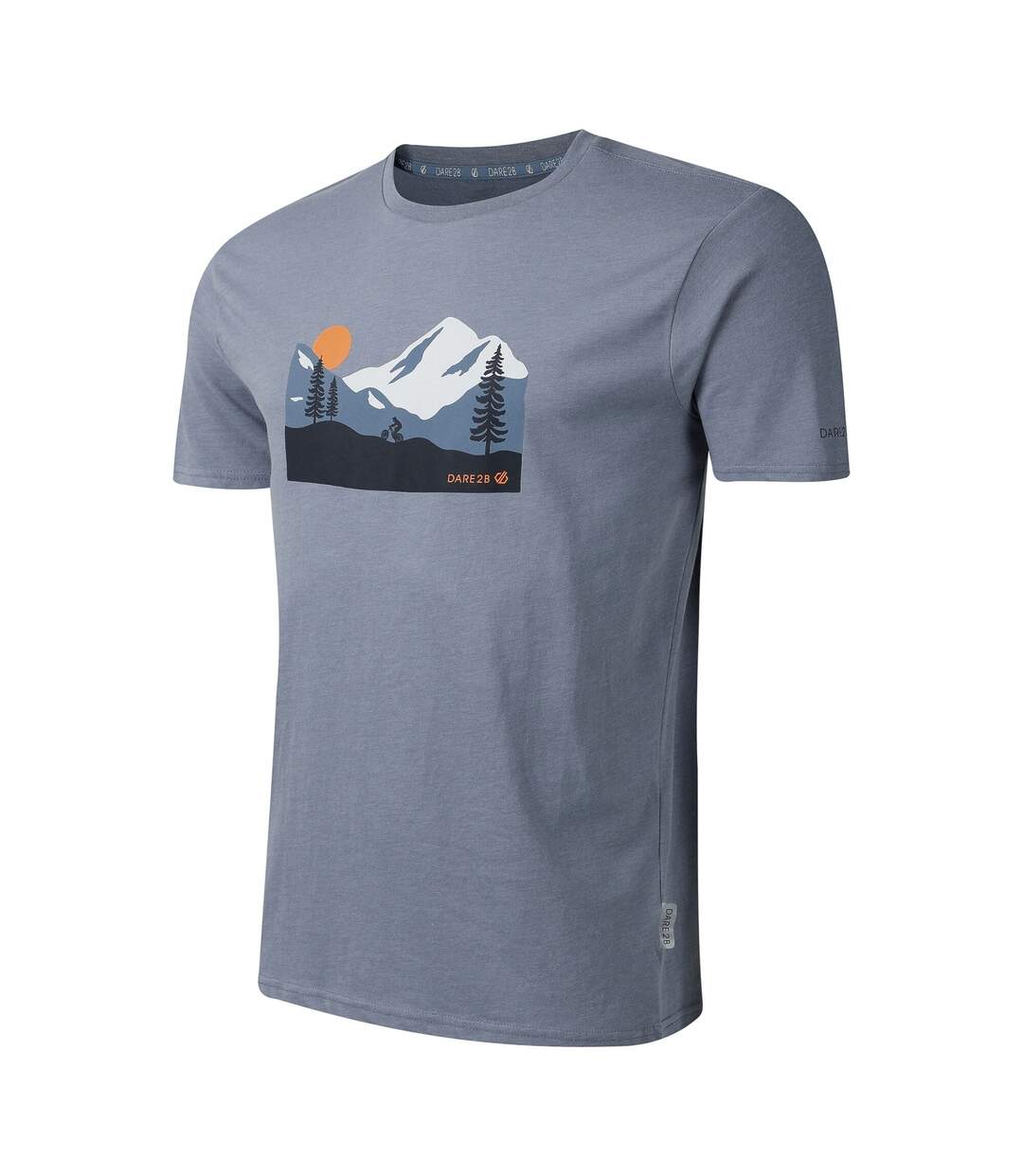 Mens Movement Iii Mountain Scene T-shirt Mercury Dare 2B-4
