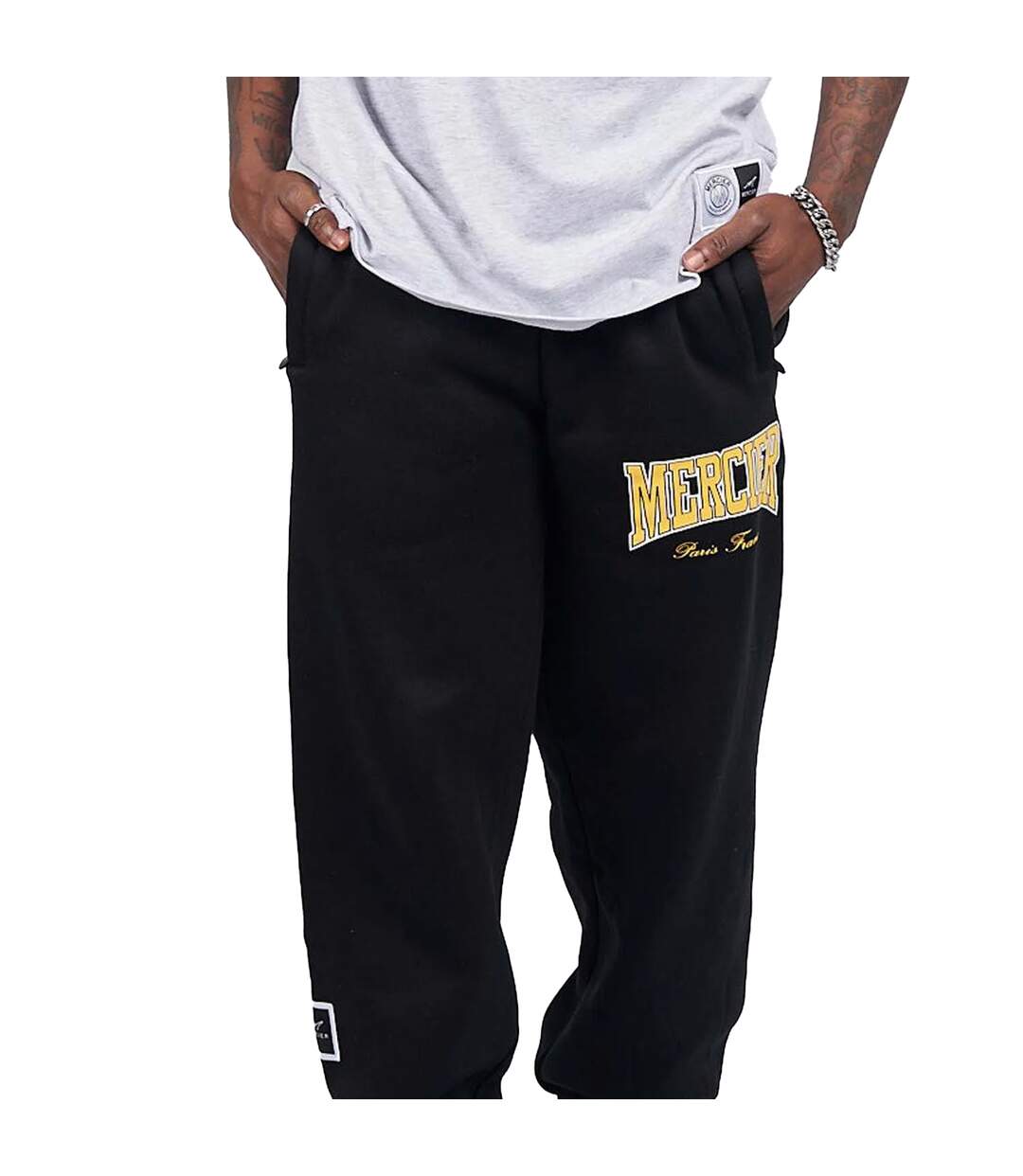 Pantalon De Jogging Kansas Homme Noir Jaune Mercier-3
