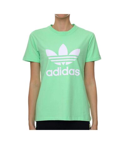 T-shirt Vert Femme Adidas Trefoil - 12A