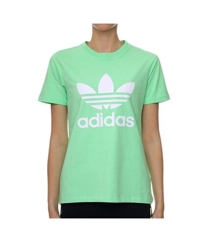 T-shirt Vert Femme Adidas Trefoil - 12A