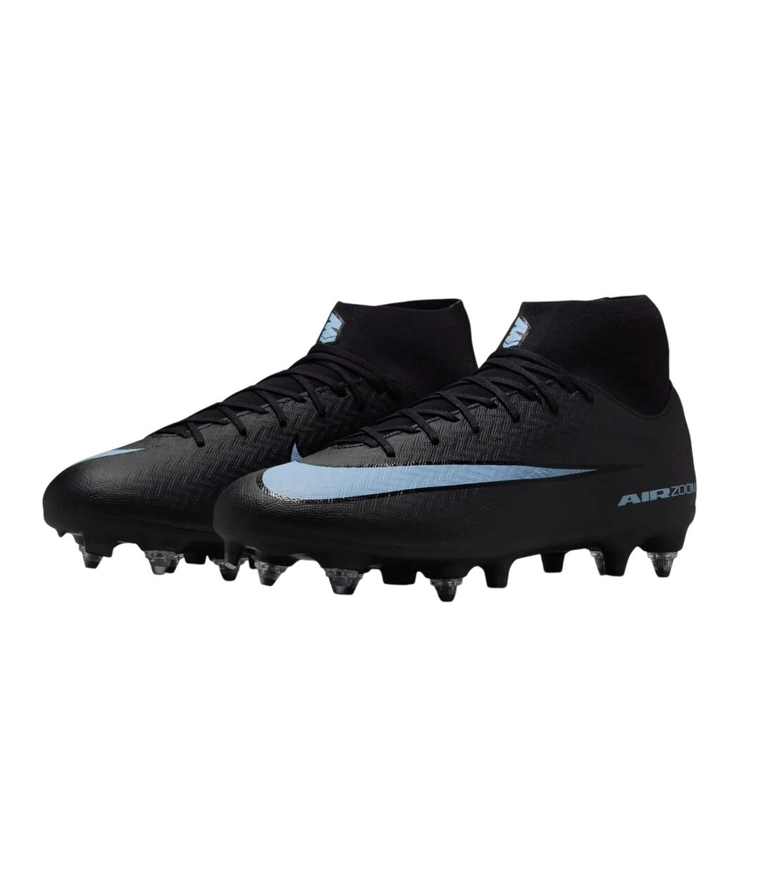 Mens Mercurial Superfly 10 Soft Ground Football Boots Black Blue Nike-4