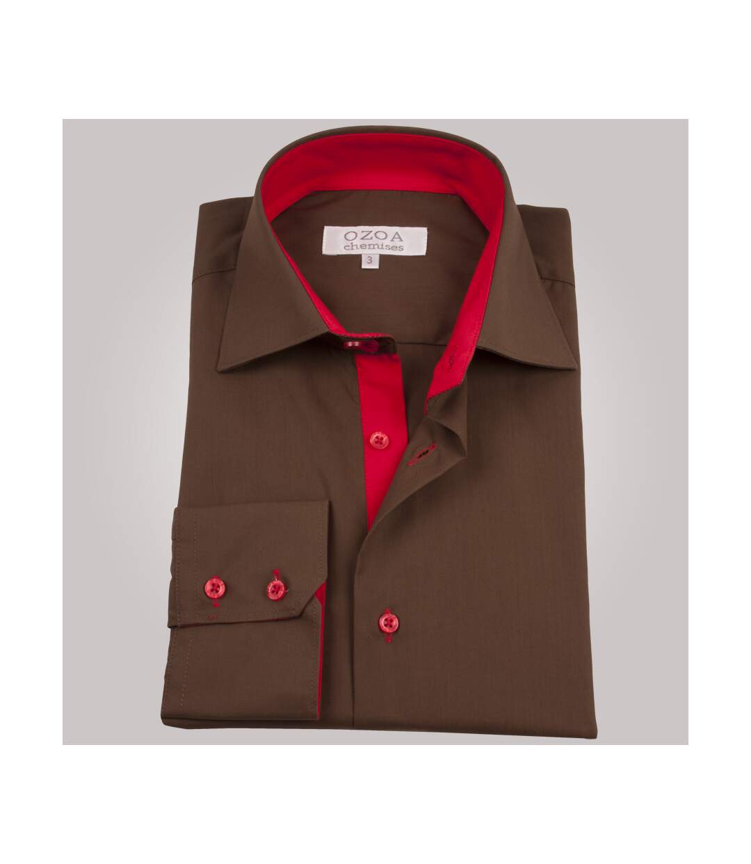 chemise homme marron