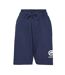 Mens Cloud Crocodile Fleece Casual Sweat Shorts Navy Ecko-1