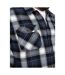 Mens Newman D555 Checked Kingsize Shacket Navy Duke-4