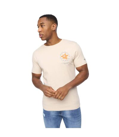 Mens flowers t-shirt light stone Crosshatch