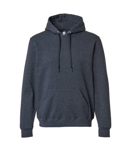 Unisex Adult Eco Premium Hoodie Black Ink Heather Jerzees
