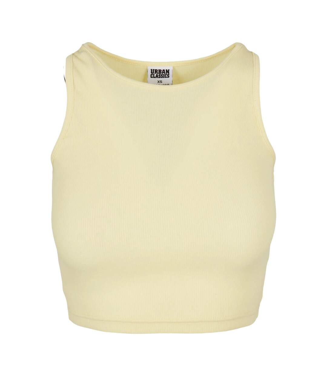 Haut Court Motif/style Côtelé Femme Jaune Pâle Urban Classics-1