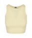 Haut Court Motif/style Côtelé Femme Jaune Pâle Urban Classics-1