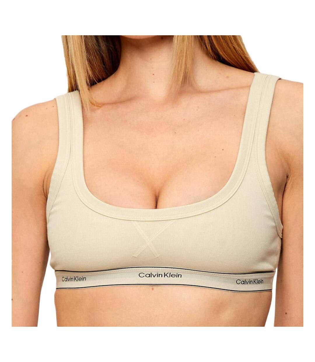 brassière beige femme calvin klein jeans unlined-1