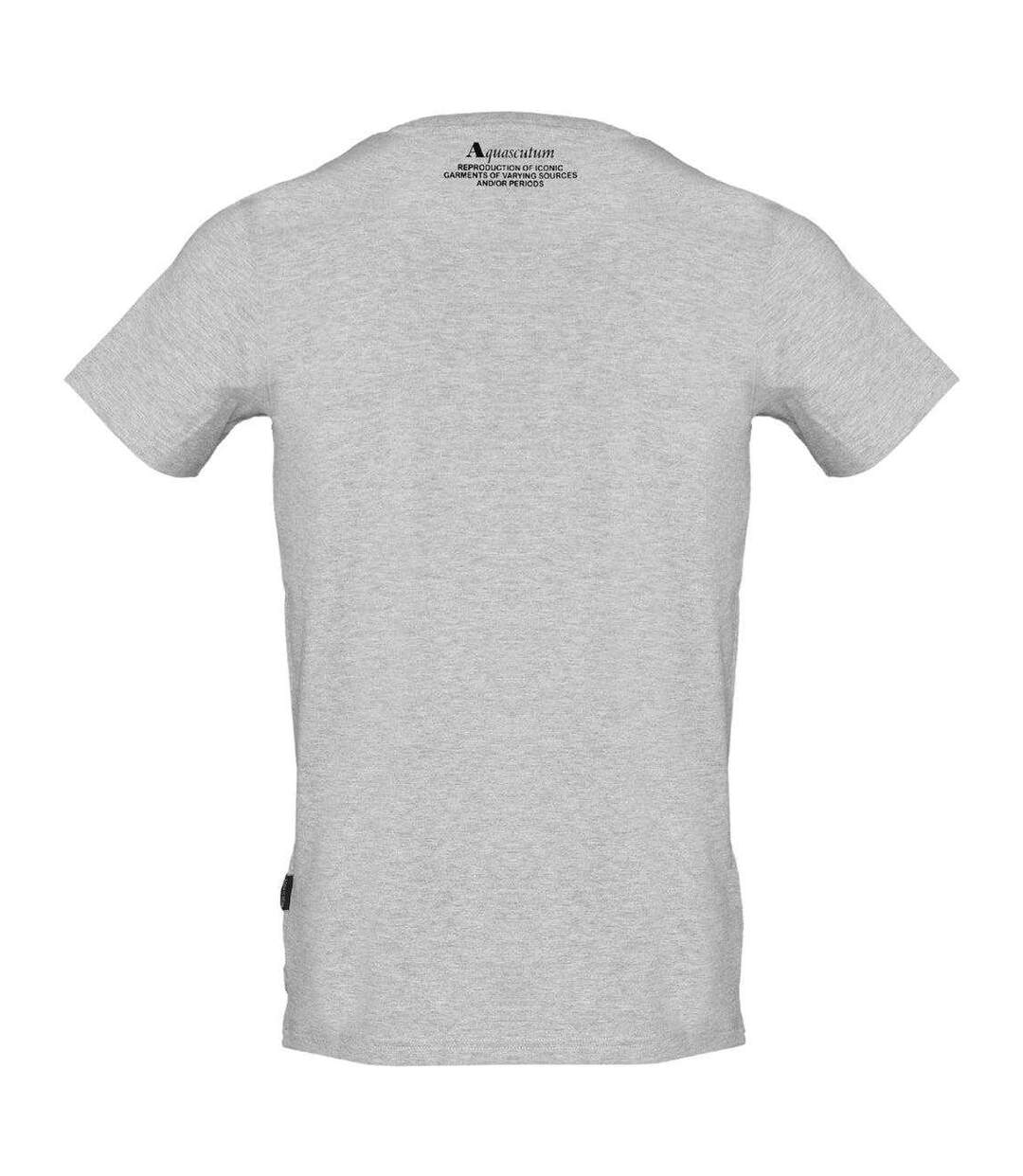 T-shirt Motif Logo Bouclier Aldis Homme Gris Aquascutum-2