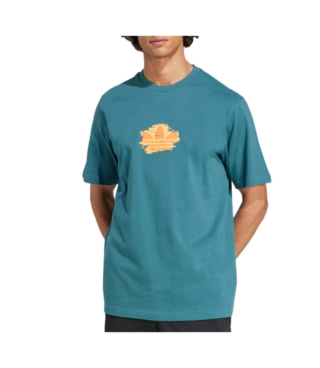 T-Shirt bleu canard homme adidas graphic-1